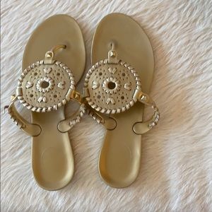 Gold rubber Jack Rogers size 9